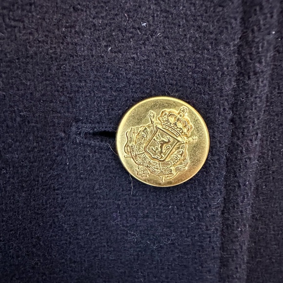 JCrew Stadium Coat, navy with goldtone hardware, size 6, excellent condition - Picture 3 of 4